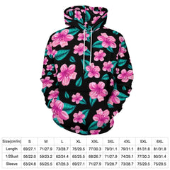 Hawaiian Hibiscus Flower Hoodies Tropical Floral Print Hip Hop Casual Hoodie