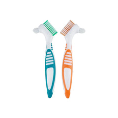 Teeth Brush Oral Care Non-slip Ergonomic Rubber Handle Dual Heads Antibacterial