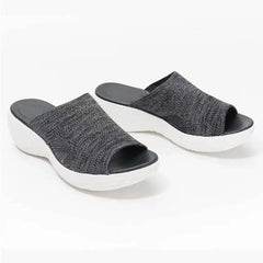 Women Open Toe Casual Slippers  Breathable Outdoor Beach Platform Sandals