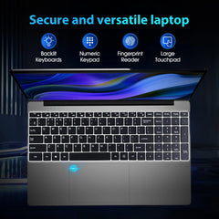 GXMO Intel N95 Laptop 15.6 inch IPS 1920*1080P Laptops Windows 11 Pro Backlight Fingerprint Laptop