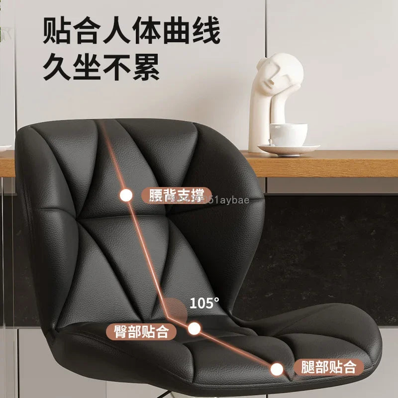 Bar Chair Modern Simple Bar Chair Cashier Front Desk Lifting Backrest Chair Household High Stool Bar High Stool