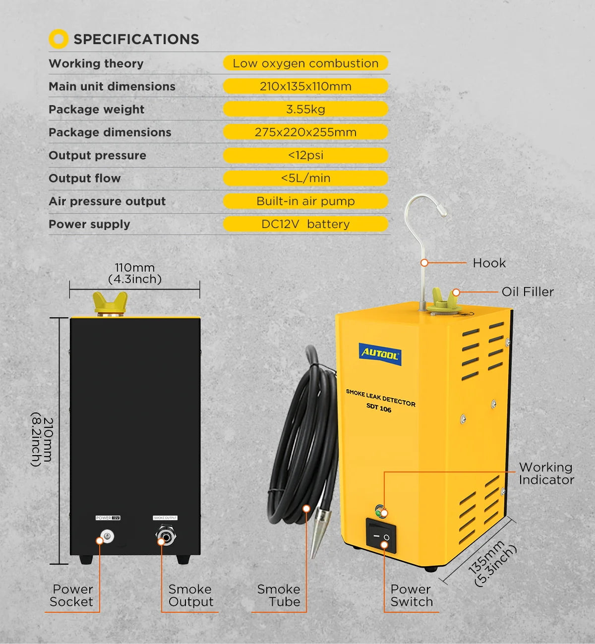 Gas Leakage Locator Oil Pipe Generator Diagnostic Tool