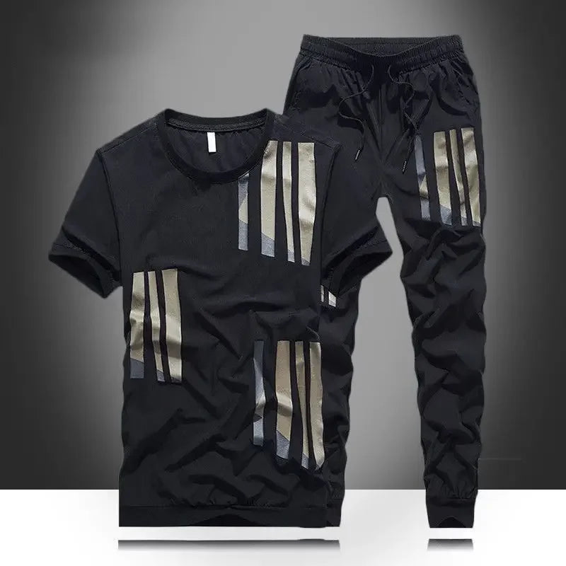 Men's Top Pants Sets Fashion Sports Suits Kpop Sweatpants