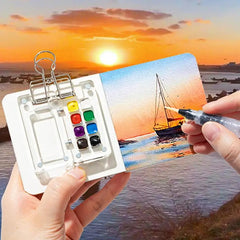 Acrylic Mini Watercolor Palette Empty 8/15 Grid Portable Paint Box Travel Painting Watercolor Packaging Paint Tray Art Supplies