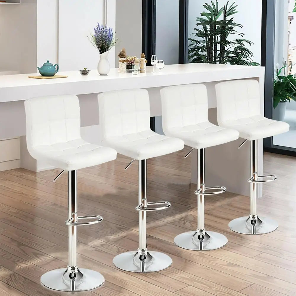 Bar Stools PU Leather Swivel Kitchen Counter Pub Chair