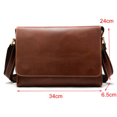 Vintage Leather Genuine Messenger Bag men Shoulder Men Crossbody Male Sling Leisure s Tote Handbag