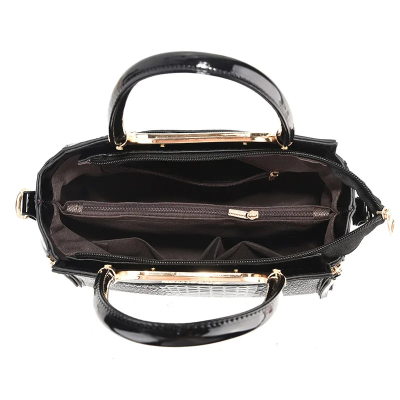 Women Bags Designer Luxury Patent Leather Shoulder Handbags