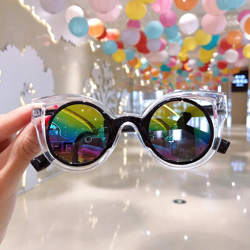 Fashion Retro Round Sunglasses Women Sun Glasses Lens Alloy Kids Sunglasses female Eyewear Frame Driver Goggles Car Accessories