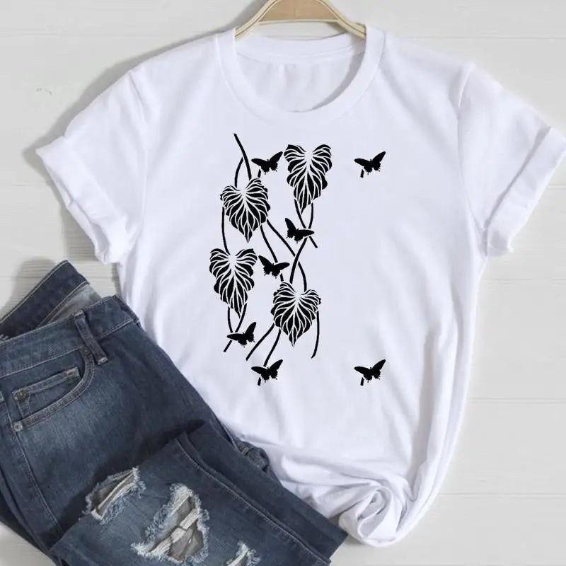 Printed Dress Blouse Women's T-shirt Graphic T Shirts  Women Clothing