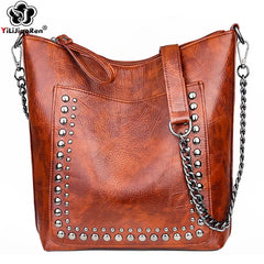 Retro Rivet Shoulder Bag Chain Crossbody Bags for Women