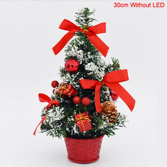 Christmas Tree Table Ornament with LED Light Balls 2023 Christmas Decoration for Home 2024 New Year Gift Mini