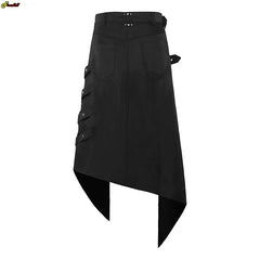 Medieval Cosplay Costume European And American Diablo Rock Punk Ashes Series Gothic Asymmetric Skirt Men's Punk Men's Skirt