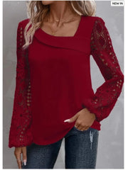 Casual New Arrivals Shirts And Blouses Elegant Female Loose Long Sleeve Tops