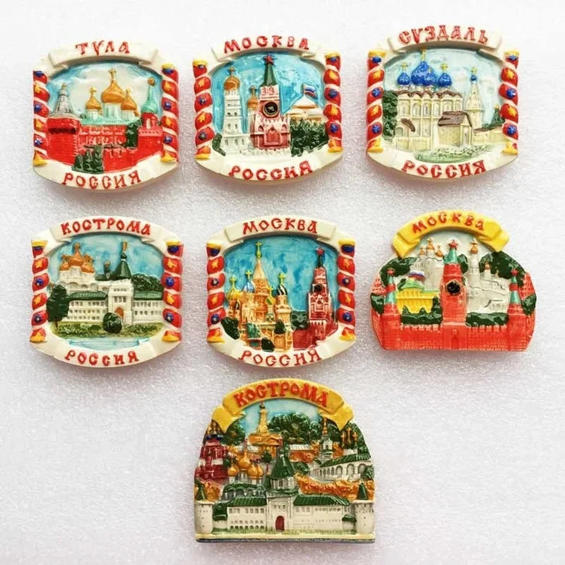 Russia Travelling Fridge Magnets Moscow Tourist Souvenirs Fridge Stickers Home Decor