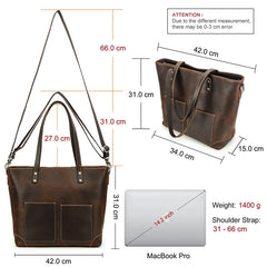 CONTACT'S Men Handbag Luxury Genuine Leather Shoulder Bag Designer Travel Handle Tote Bag Adjustable Strap Shopping Bags