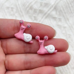 10pcs Resin Cartoon 3D Snail Charms Animal Pendants for Jewelry Making Earrings Necklace Keychain  Kid's Jewelry Accessories