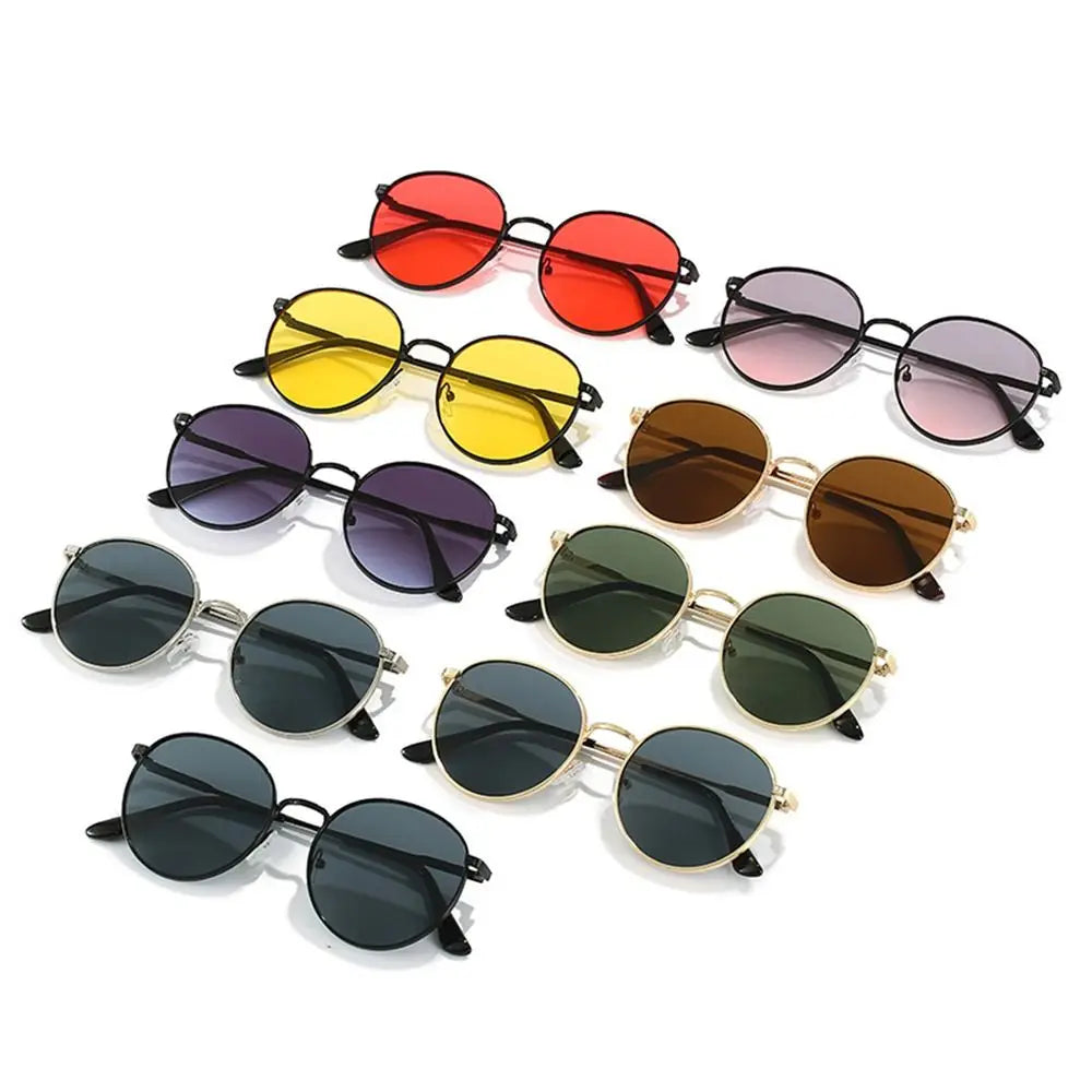 Retro Vintage Round Polarized Sunglasses Men Brand Designer Sun Glasses