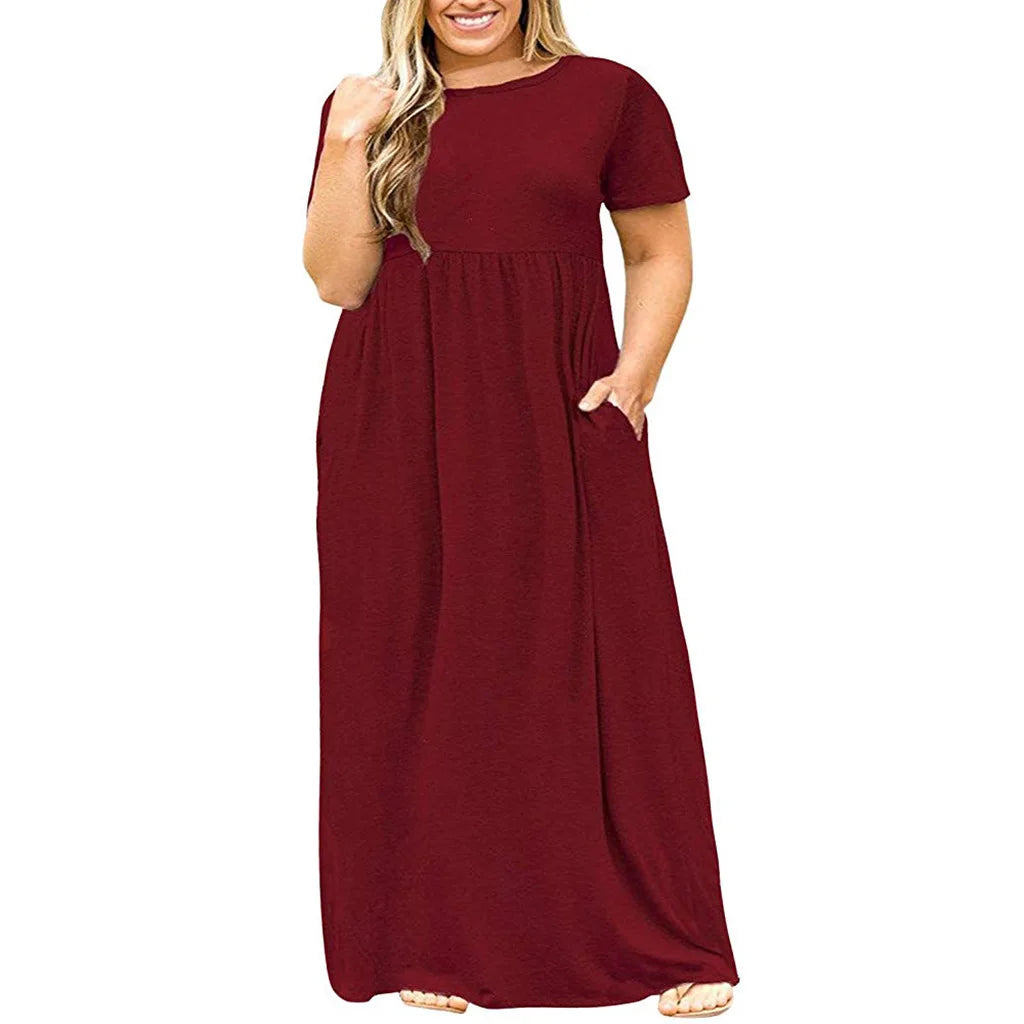 Resistant Long Dress Plus Size Fat MM Women Clothing Maxi Dress