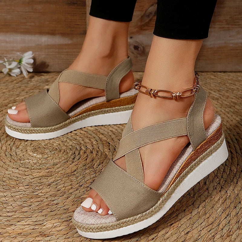 Fashion Summer Wedge Sandals for Women Lightweight Platform Gladiator Shoes