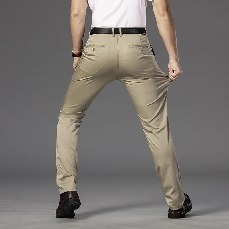 Men's Spring Autumn Fashion Business Casual Long Pants Suit Pants