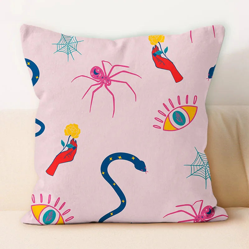 Summer New Irregular Pattern Throw Pillow Ins Car Sofa Office Decoration Pillow Cover