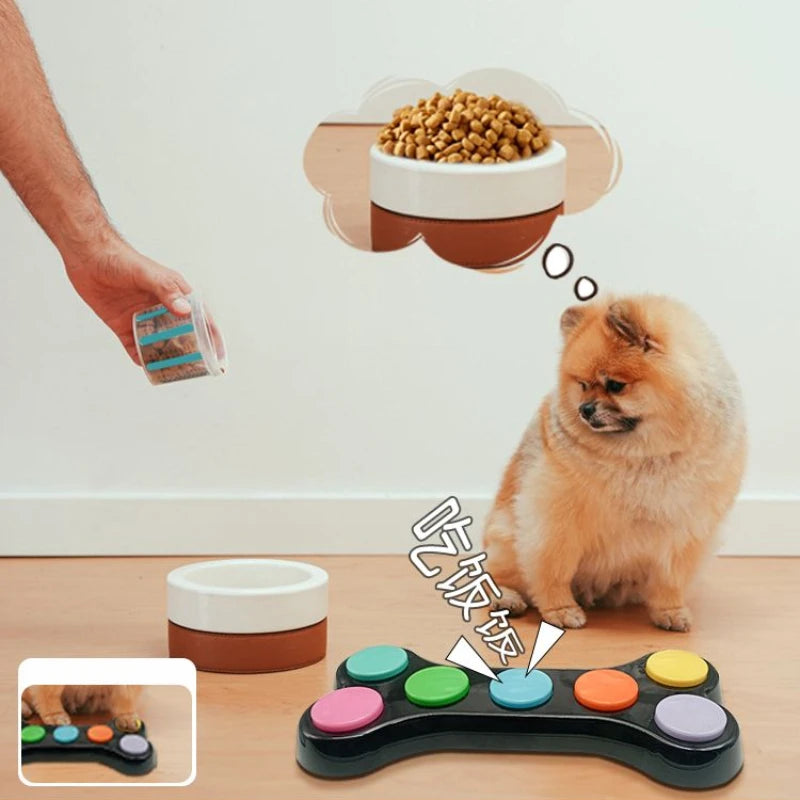 Audio Recording Button Integrated Soundboard Voice Machine Dog Cat Puzzle Intelligent Toys