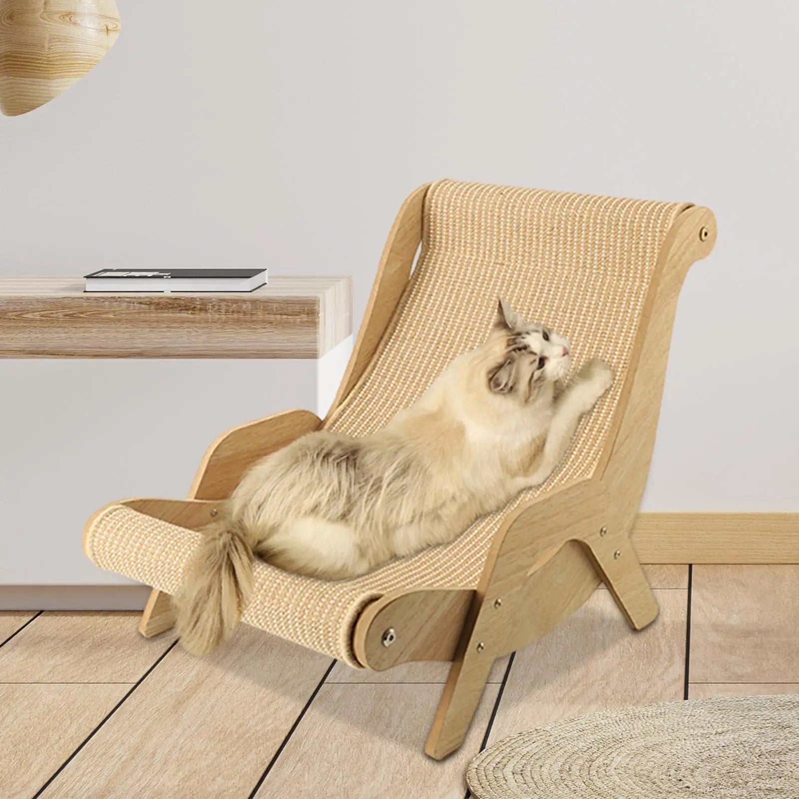 Cat Lounge Chair Cozy Sturdy Cat Lounger Cat Furniture Cat Lounger Cat Hammock Bed Cat Beach Chair for Indoor Cats Kitty Pet Dog