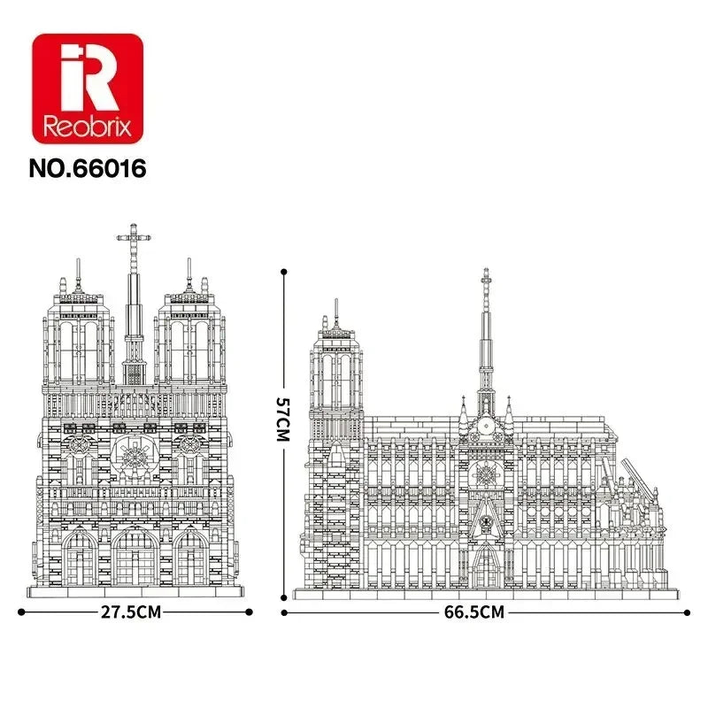 Notre Dame De Paris France Church Museum European City Landmark Architecture Model Building Blocks