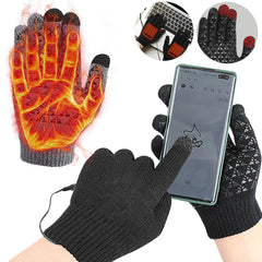 Electric Heated Gloves Winter Warm Gloves USB Touch Screen Gloves Motorcycle Snowboard Cycling Hand Warmer for Driving Skiing