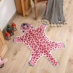 Living Room Carpet Cartoon Leopard Decorate Fashion Bedroom Plush Floor Mat