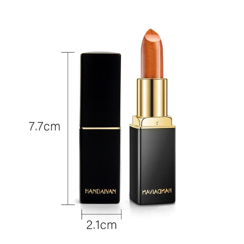 Glitter Nude Lipstick Waterproof Long Lasting Non-stick Cup Mermaid Velve Lip Stick