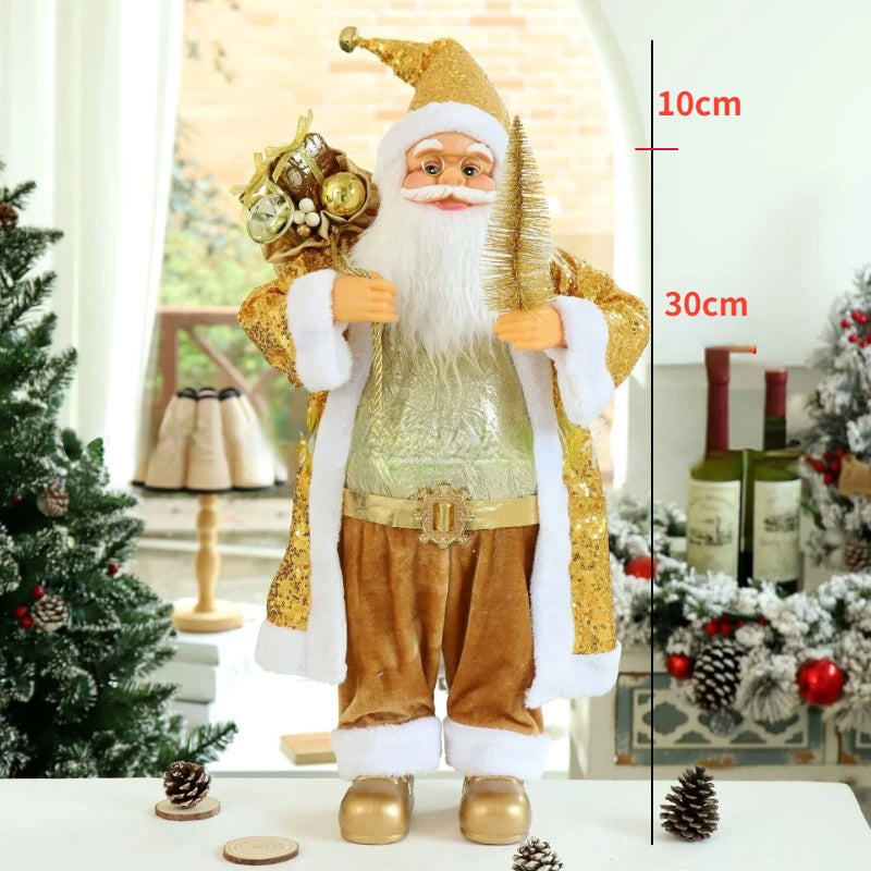 Big Size Christmas Dolls Santa Claus Toys Xmas Figurines Christmas Gift for Kid Gift Christmas for Home Window Table Decoration