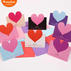 Mixed Color LOVE Heart Shape Greeting Card Valentines Day Gift