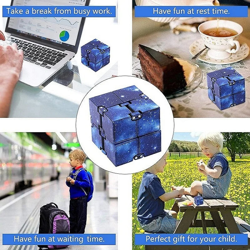 Infinity Cube Flip Adhd Toys Anxiety Toy Fingertips for Game Puzzle Antistress Magic Finger Fidget Autism