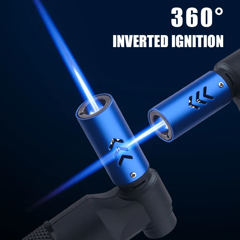 Honest Gun Strong Windproof Blue Flame Cigar Adjustment Spray Gun 1300 ° Outdoor Camping Stylish Torch Lighter Gadgets