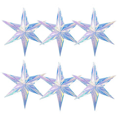 Shiny Film Ornament Star Foil Ceiling Decorative For Birthday Baby Shower