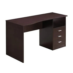 Modern Desk with Storage Drawers and Side Shelf Versatile Workstation Table 29.5" x 23.6" x 51.2