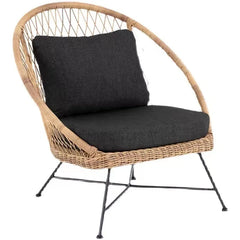 Outdoor rattan chair tea table three piece set, balcony, small sofa, terrace, courtyard, home leisure rattan woven tables