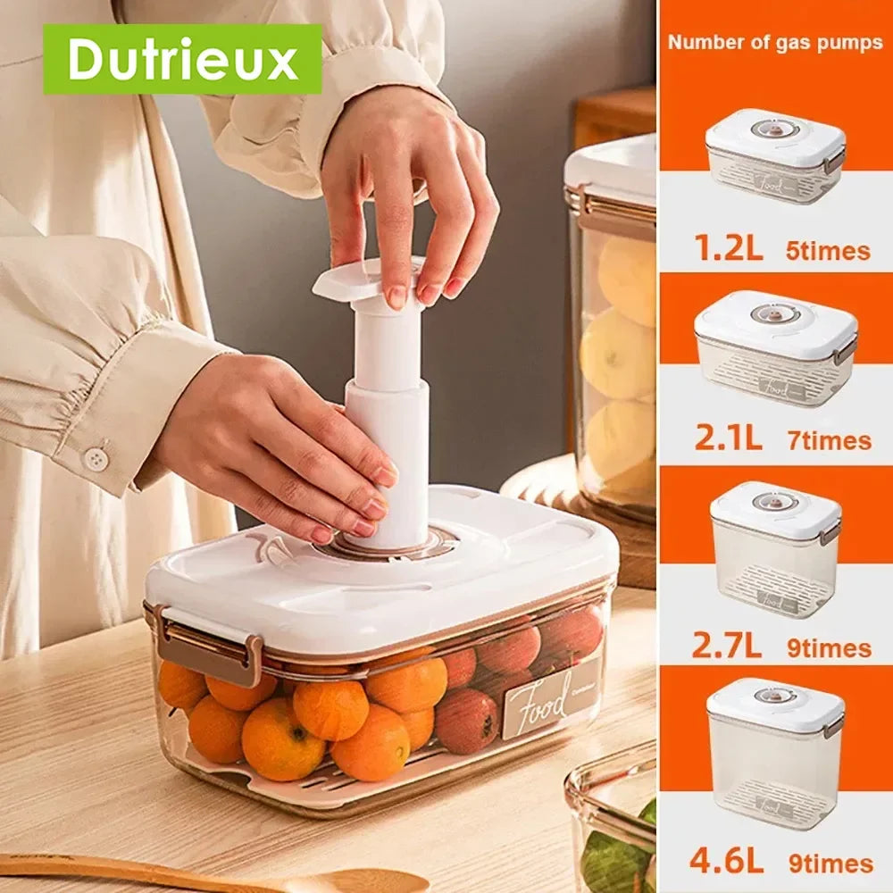 Kitchen High-Capacity Food Storage Container, Vacuum Preservation Box, Electric Suction Storage Box