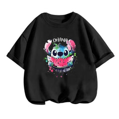 Boy Kids T Shirts Stitch Clothes Girl T-shirt Boys Trucksuit Children Sonic Short Sleeve Tops Summer Girls Top Clothing