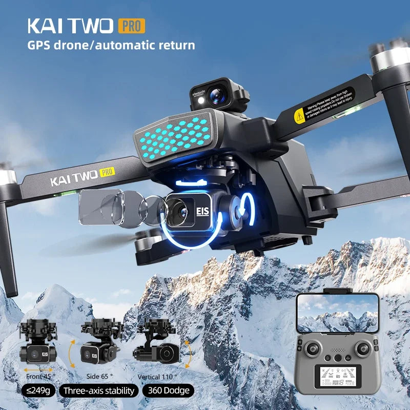 KAI TWO Pro GPS Drone 8K HD Camera 3-Axis Gimbal Professional Anti-Shake Photography