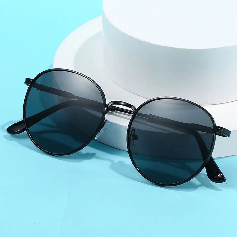 Retro Vintage Round Polarized Sunglasses Men Brand Designer Sun Glasses