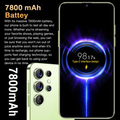 Mobile Phones S25 Ultra 7.3 HD Screen Smart Phone Original 22G+2T 5G Dual Sim Celulares Android Unlocked 108MP 7800mAh S24 Ultra