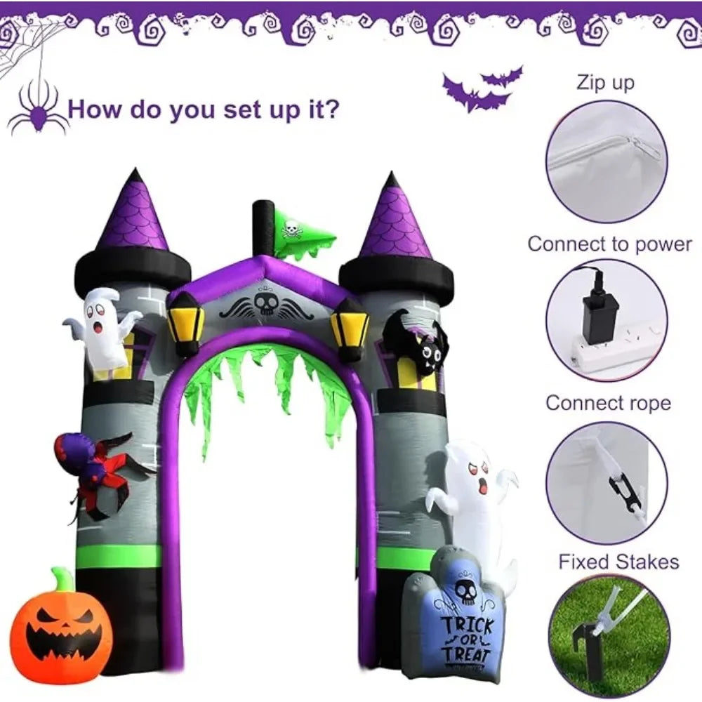 Halloween Inflatables Outdoor Yard Decorations, Spooky Halloween Outside Decor