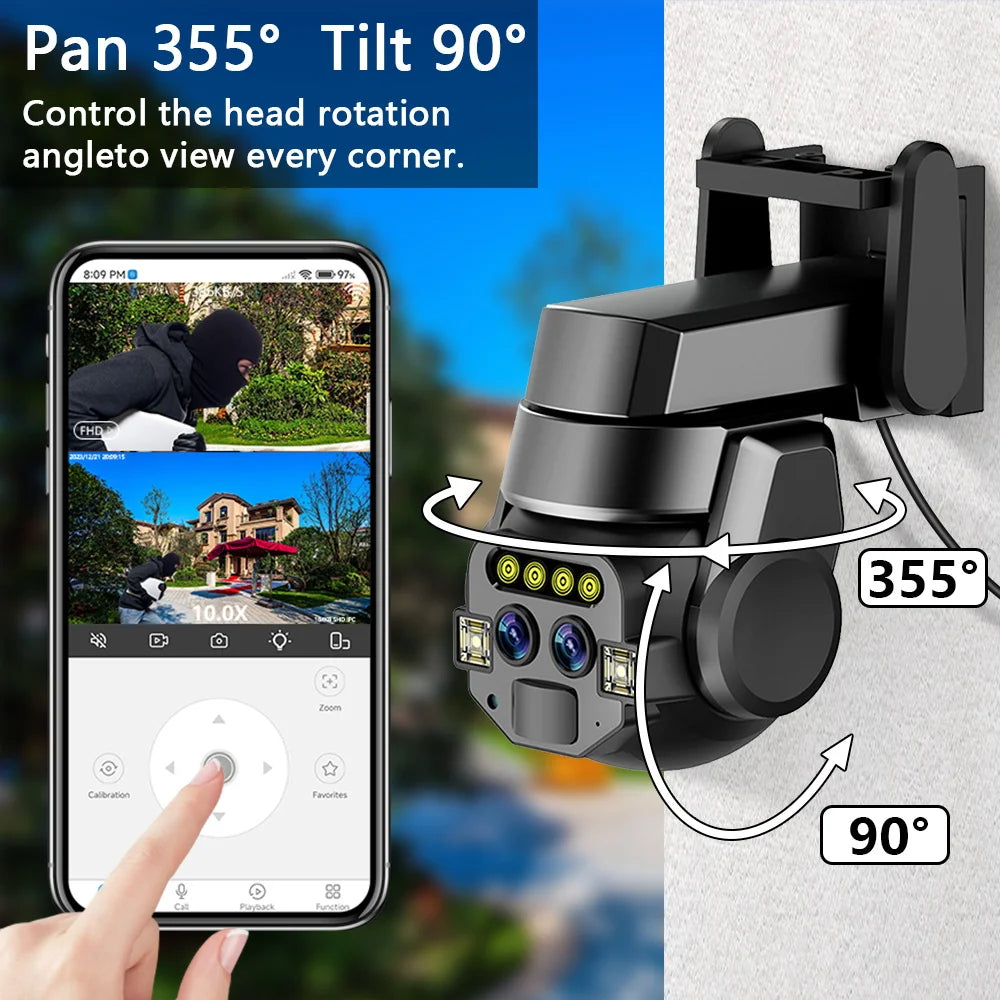 Camera Outdoor AI intelligent WiFi Dual Lens 