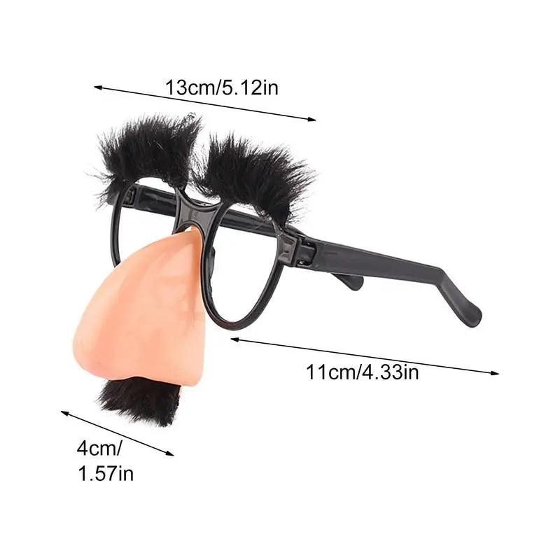 Big Nose Glasses With Eyebrows Mustache Silly Funny Photo Props Halloween Party Eyeglasses