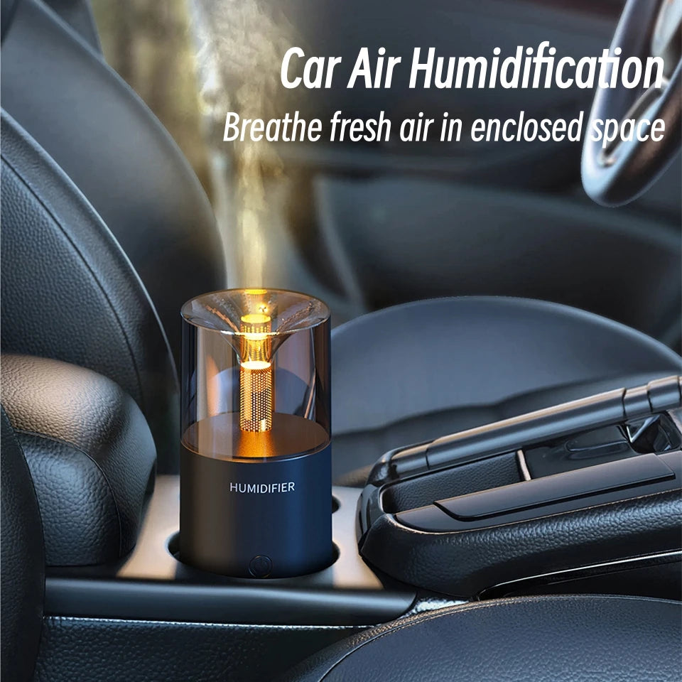 Mini Portable Car Aromatherapy Essential Oil Diffuser with LED Light