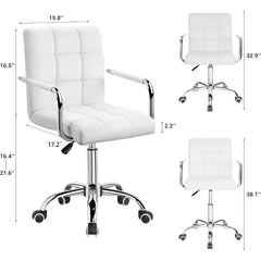 Modern Adjustable Home Desk Retro Comfortable Work Chair 360 Degree