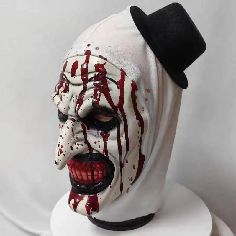 Scary Terrifier 3 Cosplay Mask Halloween Clown Bloody Latex Soft Props Party Terrifier Costume Masks