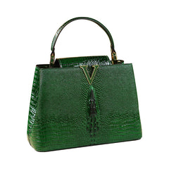 Luxury Genuine Leather Women's Handbags Fashion Lady Shell Bag Crocodile Pattern